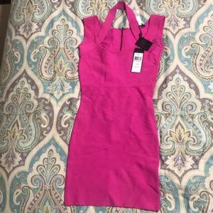 BCBGMAXAZRIA PINK Bandage dress size XXS